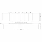 Modern Extendable Table Up to 480 cm in Wood Made in Italy - Michael Viadurini