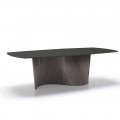 Modern table with marble effect stoneware top made in Italy, Adrano