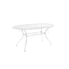 Oval Garden Table Made Entirely of Metal - Archive Viadurini