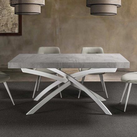 Dining Room Table in Melamine Wood Extendable Up to 280 cm - Lukas Viadurini