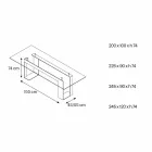 Table Top in Extra-clear Glass and Metal Legs 3 Finishes 4 Sizes - Speck Viadurini