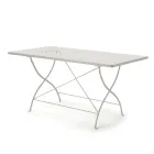 Galvanized Steel Outdoor Folding Table Made in Italy - Selvaggia Viadurini