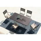 Galvanized Steel Outdoor Folding Table Made in Italy - Selvaggia Viadurini