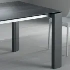 Dining Table Extendable to 2.8 m Metal and Matt Ceramic Top - Rashid Viadurini
