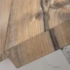 Extendable Dining Table to 255 cm in Plexiglass and Wood Made in Italy - Francoise Viadurini