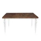 Extendable Dining Table to 255 cm in Plexiglass and Wood Made in Italy - Francoise Viadurini