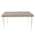 Extendable Dining Table to 255 cm in Plexiglass and Wood Made in Italy - Francoise