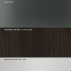 Dining Table with Square Glass Top and Wooden Base Made in Italy - Kuadro Viadurini