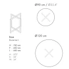 Dining Table with Round Top in Porcelain Stoneware Made in Italy - Emilio Viadurini