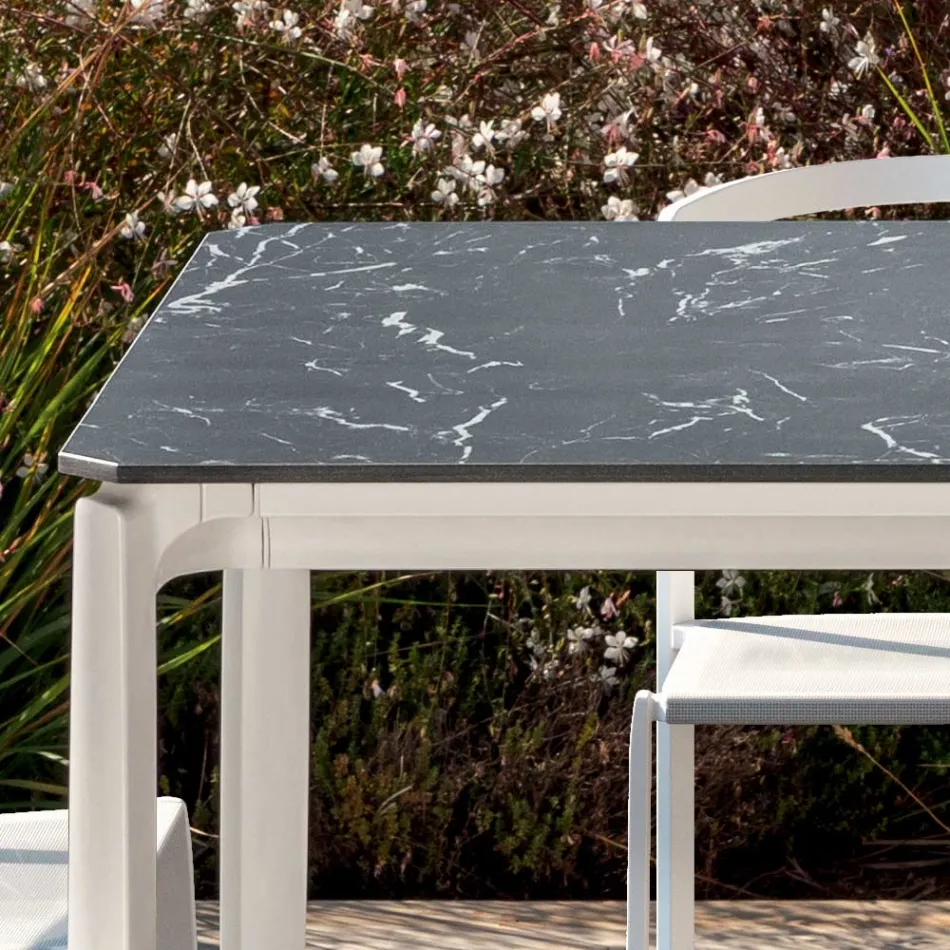 Garden Dining Table Top in Porcelain Stoneware Made in Italy - Tarik Viadurini
