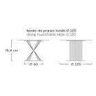 Outdoor Dining Table in Aluminium and Stoneware Top Made in Italy - Donovan Viadurini