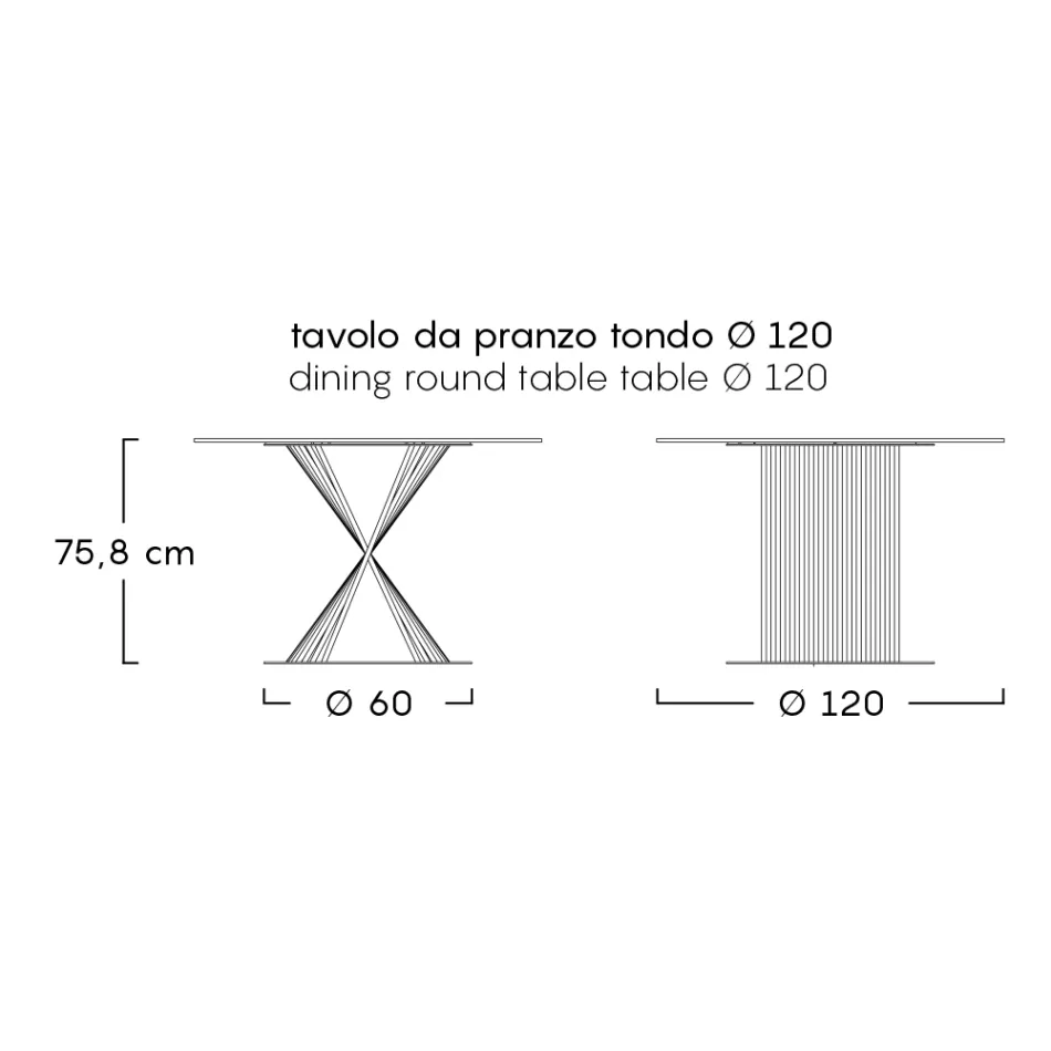 Outdoor Dining Table in Aluminium and Stoneware Top Made in Italy - Donovan Viadurini