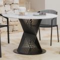 Outdoor Dining Table in Aluminium and Stoneware Top Made in Italy - Donovan