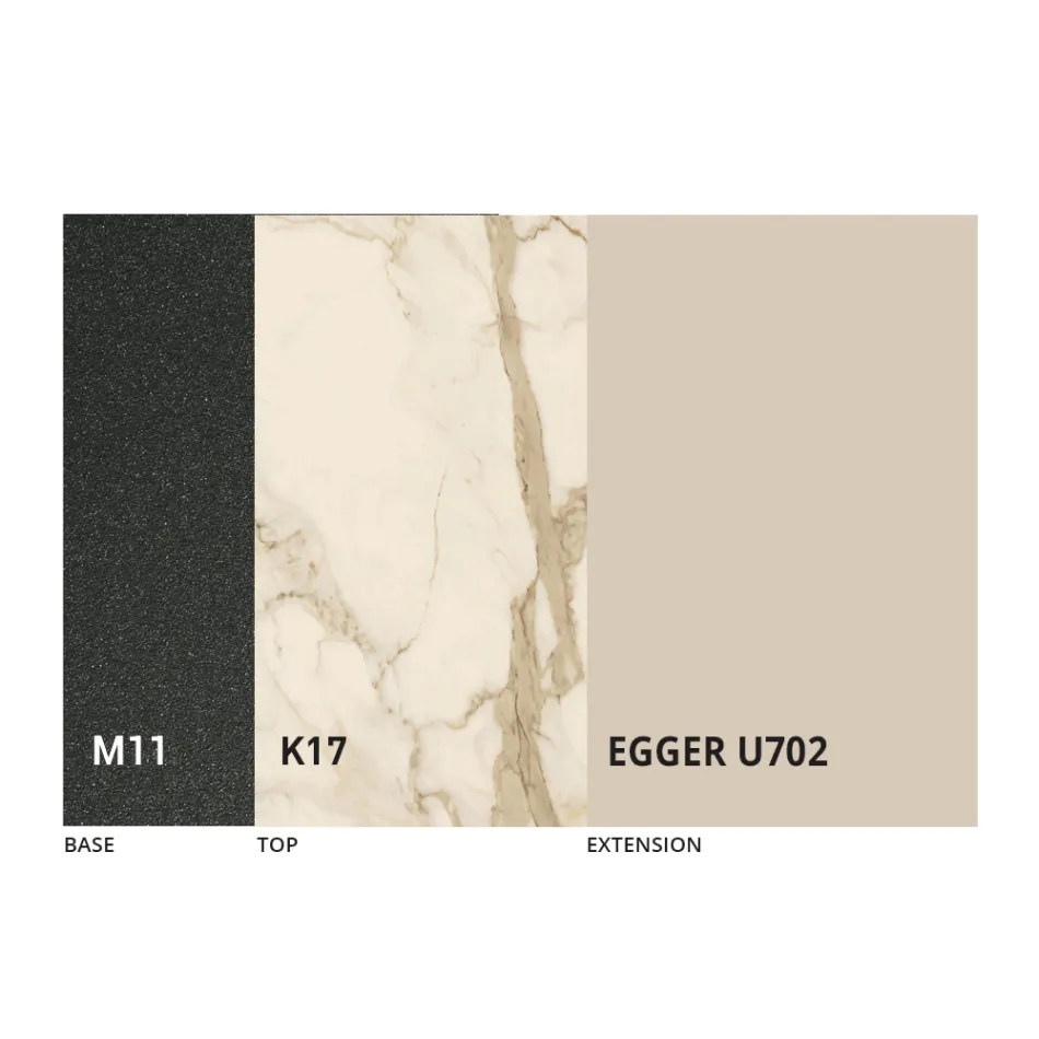 Round Dining Table Extendable to 270 cm in Ceramic Made in Italy - Muschio Viadurini