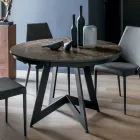 Round Dining Table Extendable to 270 cm in Ceramic Made in Italy - Muschio Viadurini