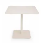 Square Table 80x80 cm Outdoor Made of Beige Aluminium - Alfresco Viadurini