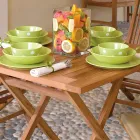 Square Garden Table 80x80 cm Made of Teak - Amico Viadurini