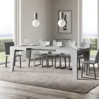 Square Table Extendable to 440 cm in Wood Made in Italy - Flower Viadurini