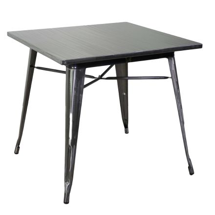 Indoor and Outdoor Square Table Made of Iron - Stationery Viadurini