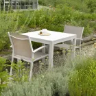 Fixed Square Garden Table Made of Aluminium - Marker Viadurini