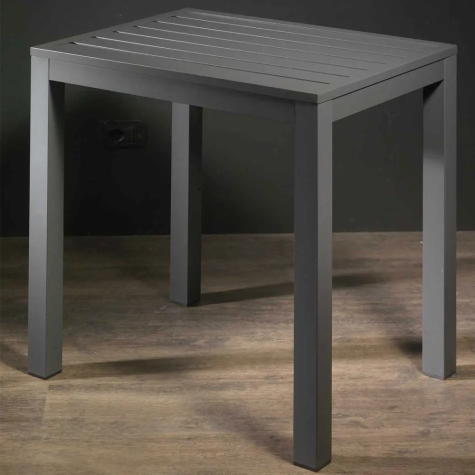 Fixed Square Garden Table Made of Aluminium - Marker Viadurini