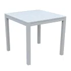 Fixed Square Garden Table Made of Aluminium - Marker Viadurini