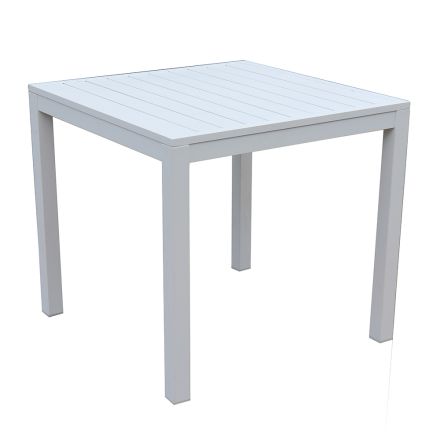 Fixed Square Garden Table Made of Aluminium - Marker Viadurini