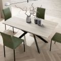 Rectangular Table Extendable to 260 or 300 cm in HPL and Metal - Charmy