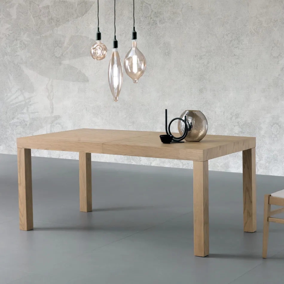 Extendable Rectangular Table (300 cm or 340 cm) in Wood - Passoa Viadurini