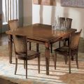 Rectangular Table with 4 Wooden Chairs Made in Italy - Angelite