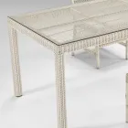 Rectangular Garden Table with 2 Armchairs and 4 Chairs - Gigi Viadurini