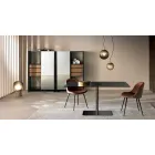 Modern Rectangular Table in Smoked or Extra-clear Glass Made in Italy - Dolce Viadurini