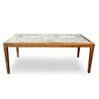 Rectangular Table Made of Acacia Wood and Ceramic Top - Technical Viadurini
