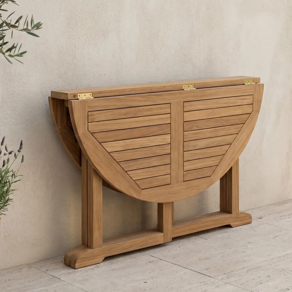 Folding Garden Table in Teak - Yggdrasil Viadurini