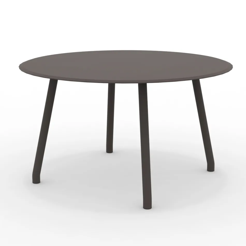 130 cm Round Outdoor Aluminium Table in Different Finishes - Resplendent Viadurini