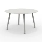130 cm Round Outdoor Aluminium Table in Different Finishes - Resplendent Viadurini