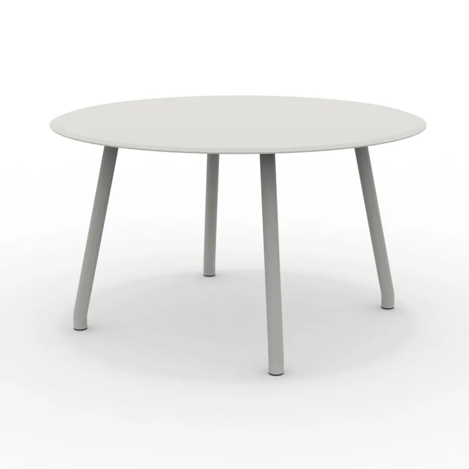 130 cm Round Outdoor Aluminium Table in Different Finishes - Resplendent Viadurini