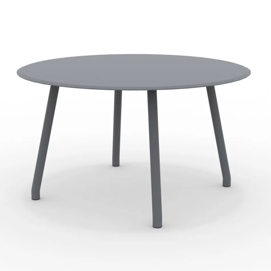 130 cm Round Outdoor Aluminium Table in Different Finishes - Resplendent Viadurini