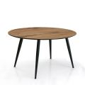 Round Table Extendable to 150 cm Light Walnut Finish - Capone