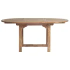 Round Outdoor Table Extendable to 170 cm Made of Teak - Armonia Viadurini