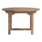 Round Outdoor Table Extendable to 170 cm Made of Teak - Armonia Viadurini
