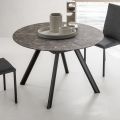 Round Table Extendable to 170 cm in Stratified HPL - Convivio