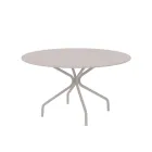 Round Galvanized Steel Outdoor Table Made in Italy - Selvaggia Viadurini