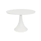 Round Outdoor Table in Powder Coated Aluminium and Glass - Arcade Viadurini