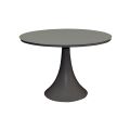Round Outdoor Table in Powder Coated Aluminium and Glass - Arcade