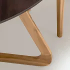 Round Outdoor Table in Metal Corten Ceramic Made in Italy - Pegaso Viadurini