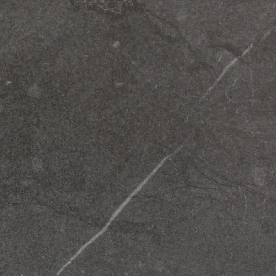 Round Outdoor Table in Grey Stone Ceramic Made in Italy - Pegaso Viadurini