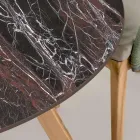 Round Outdoor Table in Red Ceramic Domus Made in Italy - Pegaso Viadurini