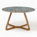 Round Outdoor Table in Santos Ceramic Made in Italy - Pegaso