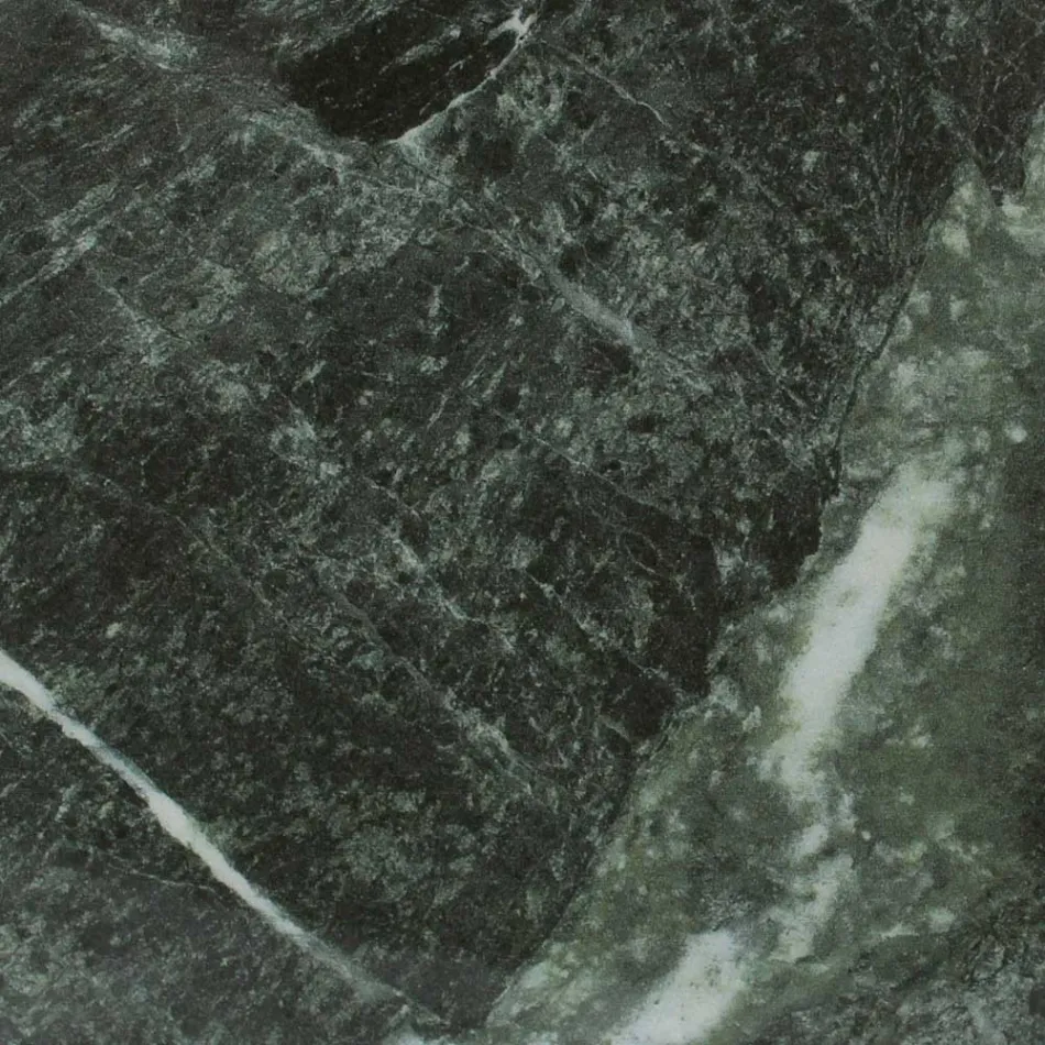 Round Outdoor Table in Green Ceramic France Made in Italy - Pegaso Viadurini